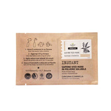 Carica l'immagine nel visualizzatore di Gallery, SAPONE VISO E MANI IN POLVERE SOLUBILE - Curcuma e cannella - bio - COD. 00006247