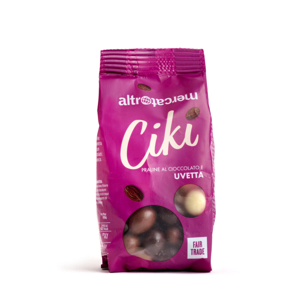 CIKI DRAGEES DI UVETTA RICOPERTI AL CIOCCOLATO | COD. 00000036 | 100 g