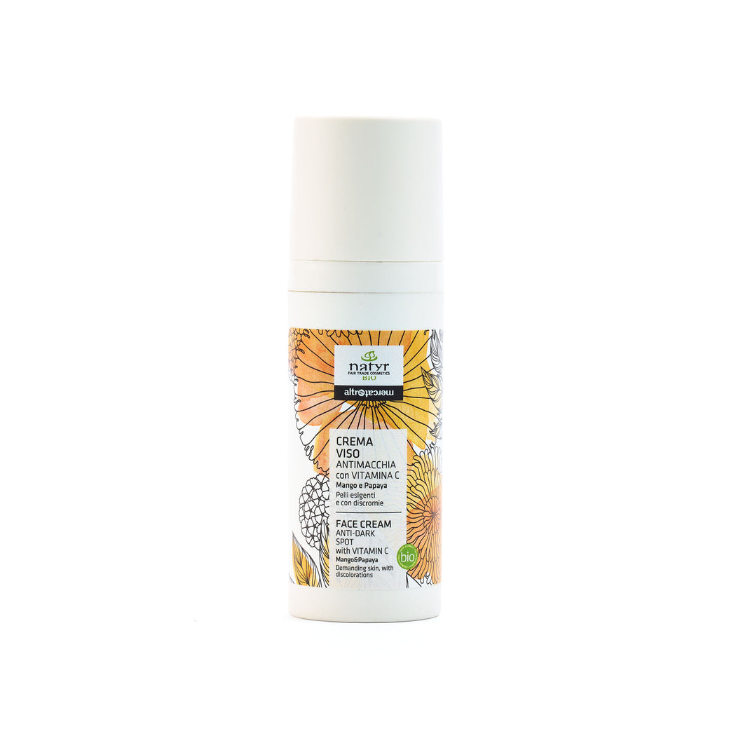 CREMA VISO ANTIMACCHIA - PELLI ESIGENTI E CON DISCROMIE - MANGO E PAPAYA BIO | COD. 00005936 | 50 ml